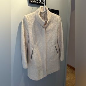LOFT Wool Blend Creamy Coat, Size SP